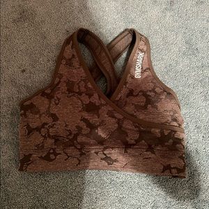 Gymshark Camo, high intensity- cross back sports bra.